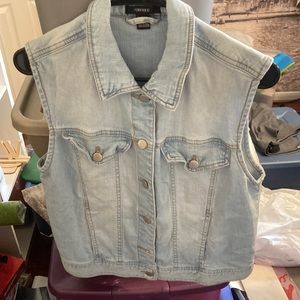 Womens forever 21 denim vest